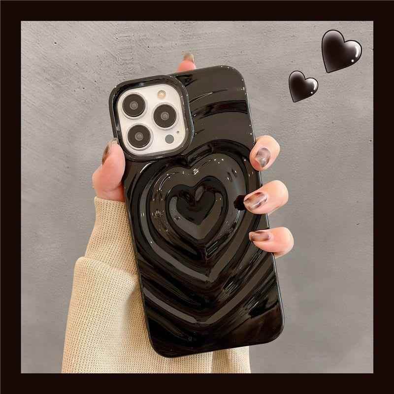 Stylish Protection: Heart Cute Phone Cases for iPhone 14 Pro Max 13 12 11 14 Plus - Touchy Style