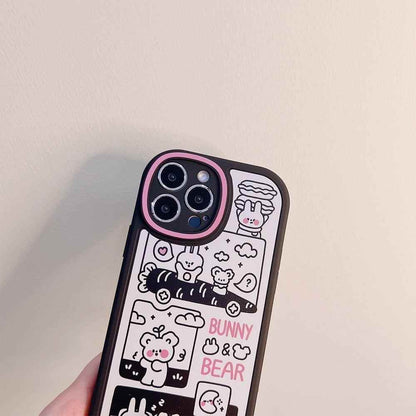 Sweet Friends Illustration Cute Phone Cases For iPhone 14 13 11 12 Pro Max 14 Plus Xs Max XR 7 8 Plus - Touchy Style