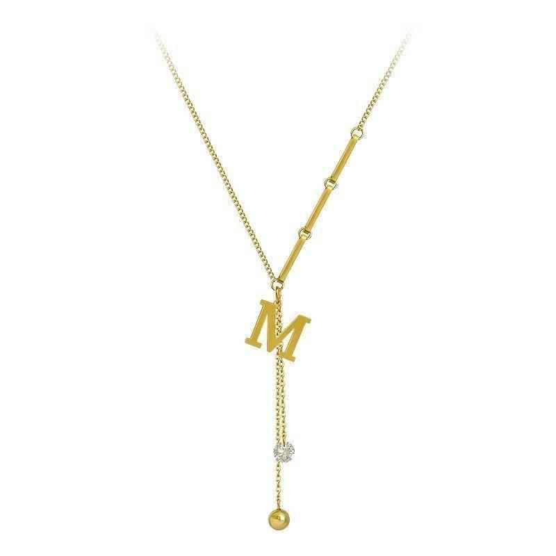 Sweet M letter Stainless steel Necklaces Charm Jewelry NCJSO01 - Touchy Style