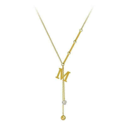 Sweet M letter Stainless steel Necklaces Charm Jewelry NCJSO01 - Touchy Style