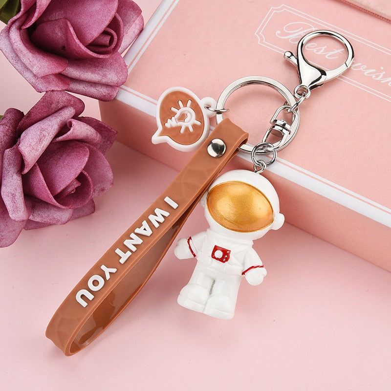 Three-dimensional astronaut key chain Car space robot metal key chain bag pendant small gift Keyring Dropshipping K2311 - Touchy Style .