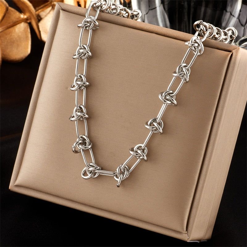 Timeless Accessory - Stainless Steel Vintage Necklace Charm Jewelry NCJOI48 - Touchy Style .