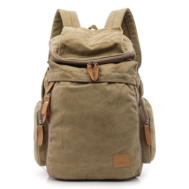 Vintage Rucksack, Fashion Casual Canvas Backpack, Large Capacity