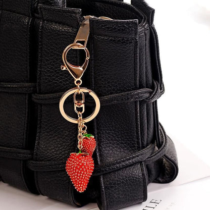 Unique Keychains Sweet Strawberry Pendent C4966 - Touchy Style .