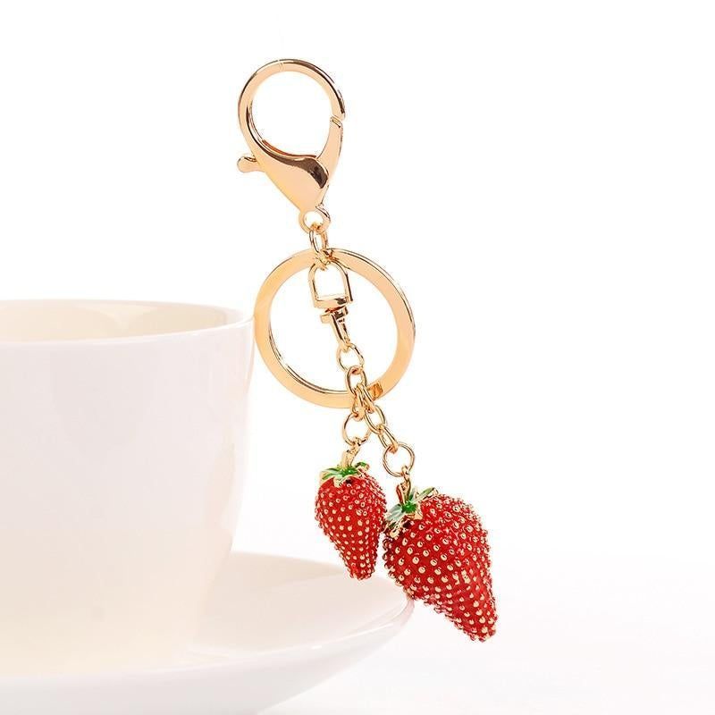 Unique Keychains Sweet Strawberry Pendent C4966 - Touchy Style .