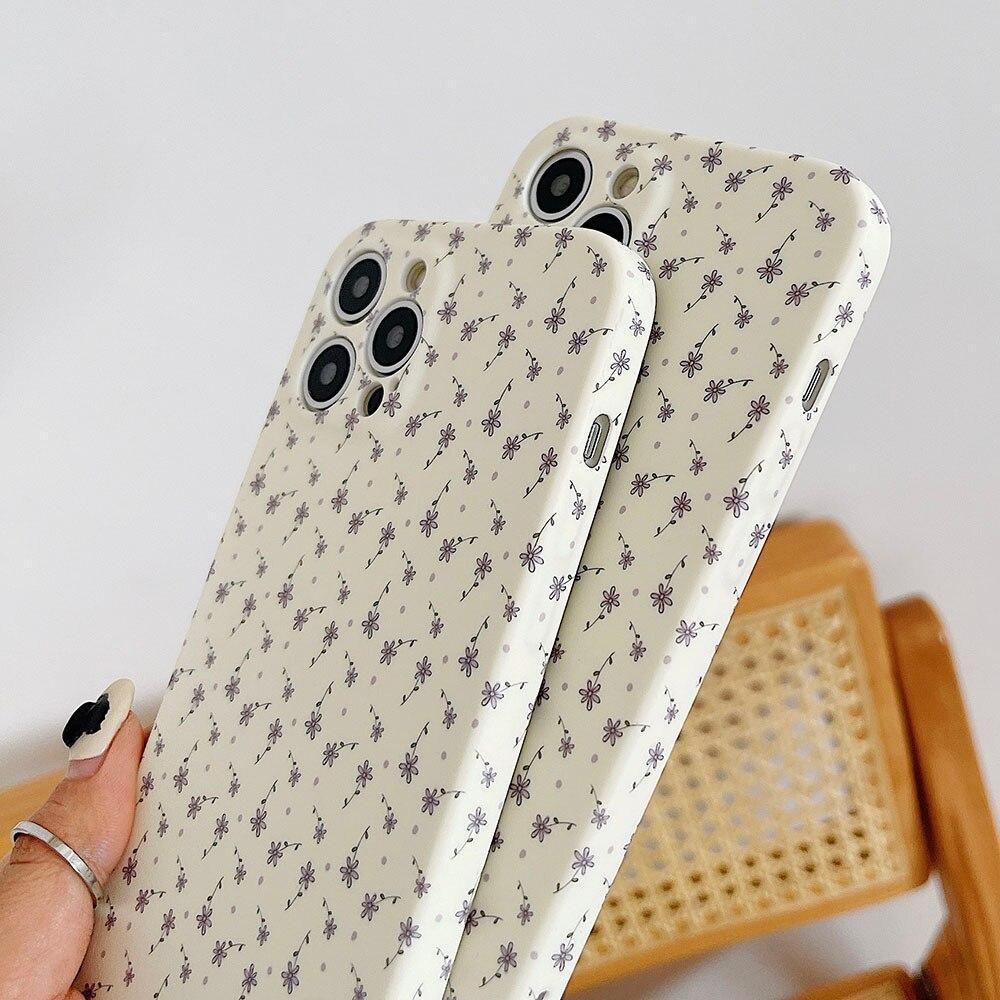 Vintage Daisy Flowers Cute Phone Cases For iPhone 11 Pro 13 12 Pro Max XR X XS Max 7 8 Plus 12 Mini SE 2020 - Touchy Style .
