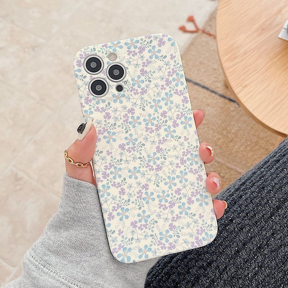 Vintage Daisy Flowers Cute Phone Cases For iPhone 11 Pro 13 12 Pro Max XR X XS Max 7 8 Plus 12 Mini SE 2020 - Touchy Style .