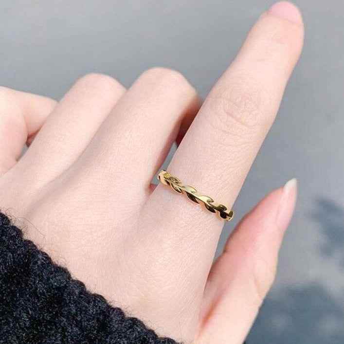 Vintage Geometry Wheat Leaves Rings Charm Jewelry RCJPO50 Titanium Steel Stainless - Touchy Style