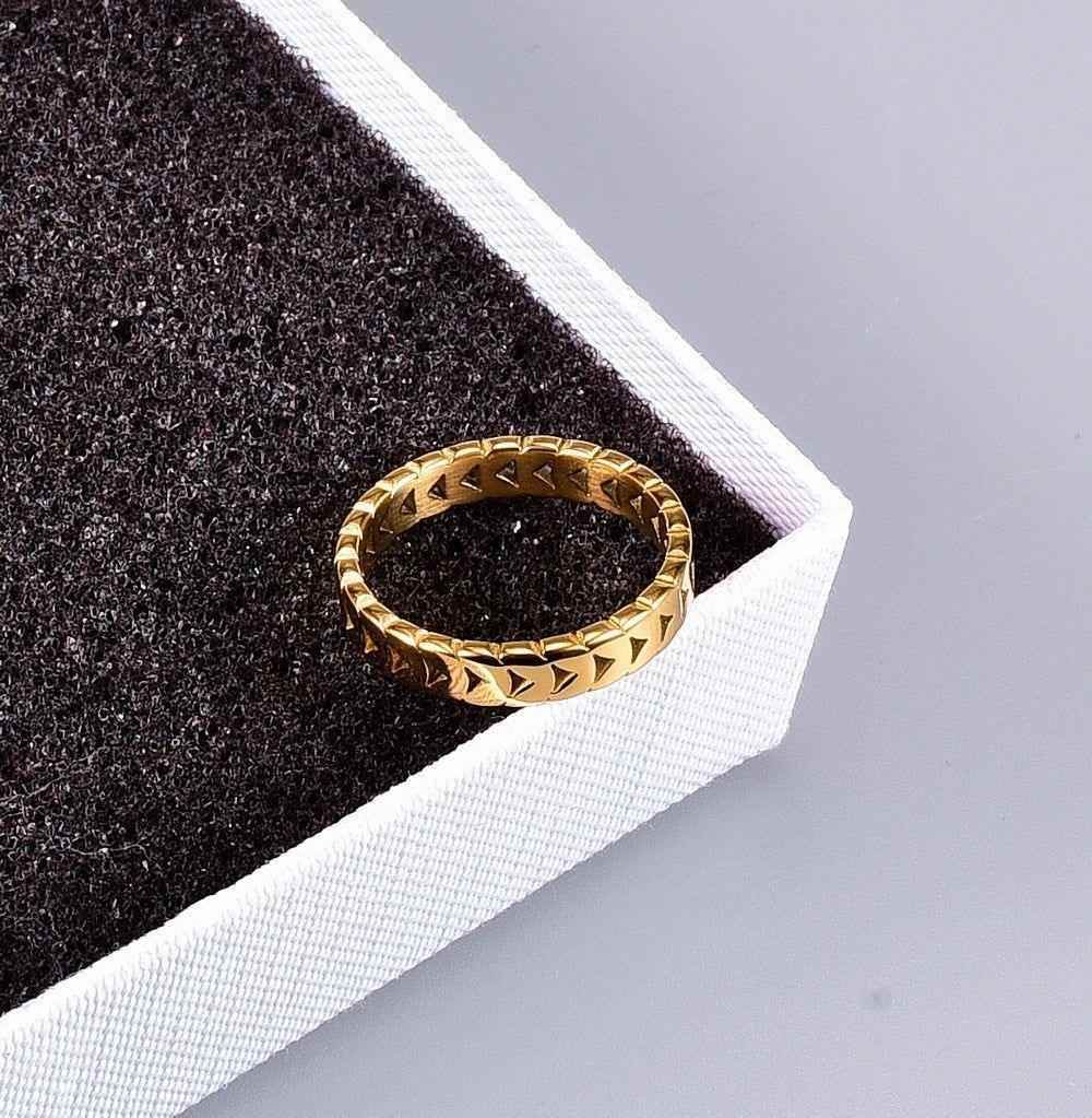 Vintage Geometry Wheat Leaves Rings Charm Jewelry RCJPO50 Titanium Steel Stainless - Touchy Style