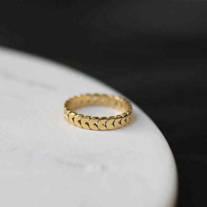 Vintage Geometry Wheat Leaves Rings Charm Jewelry RCJPO50 Titanium Steel Stainless - Touchy Style