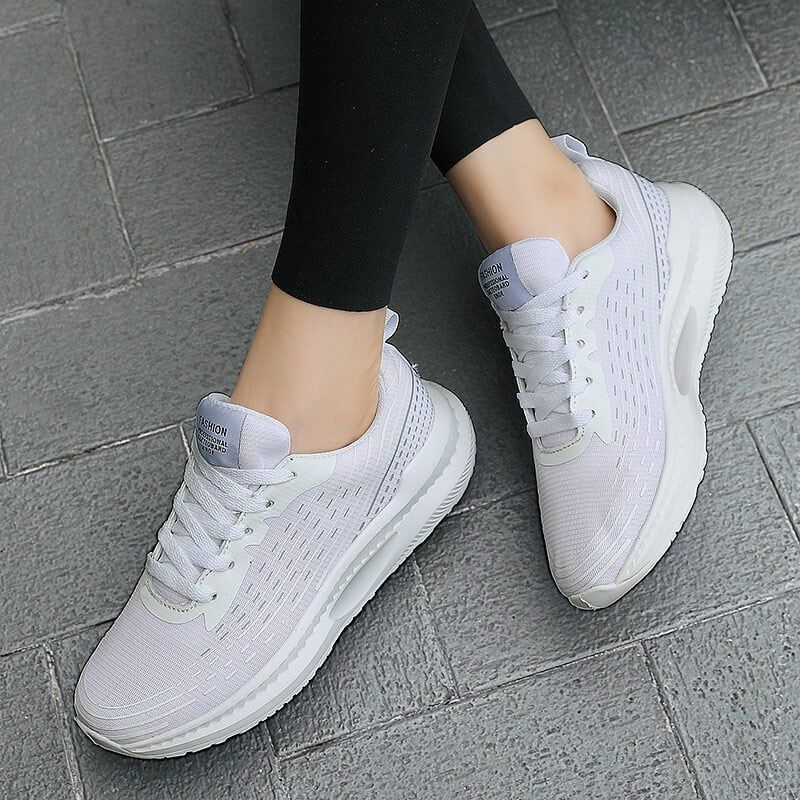Walking White Breathable Sneakers Women&