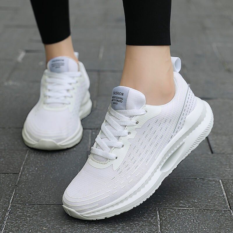 Walking White Breathable Sneakers Women&