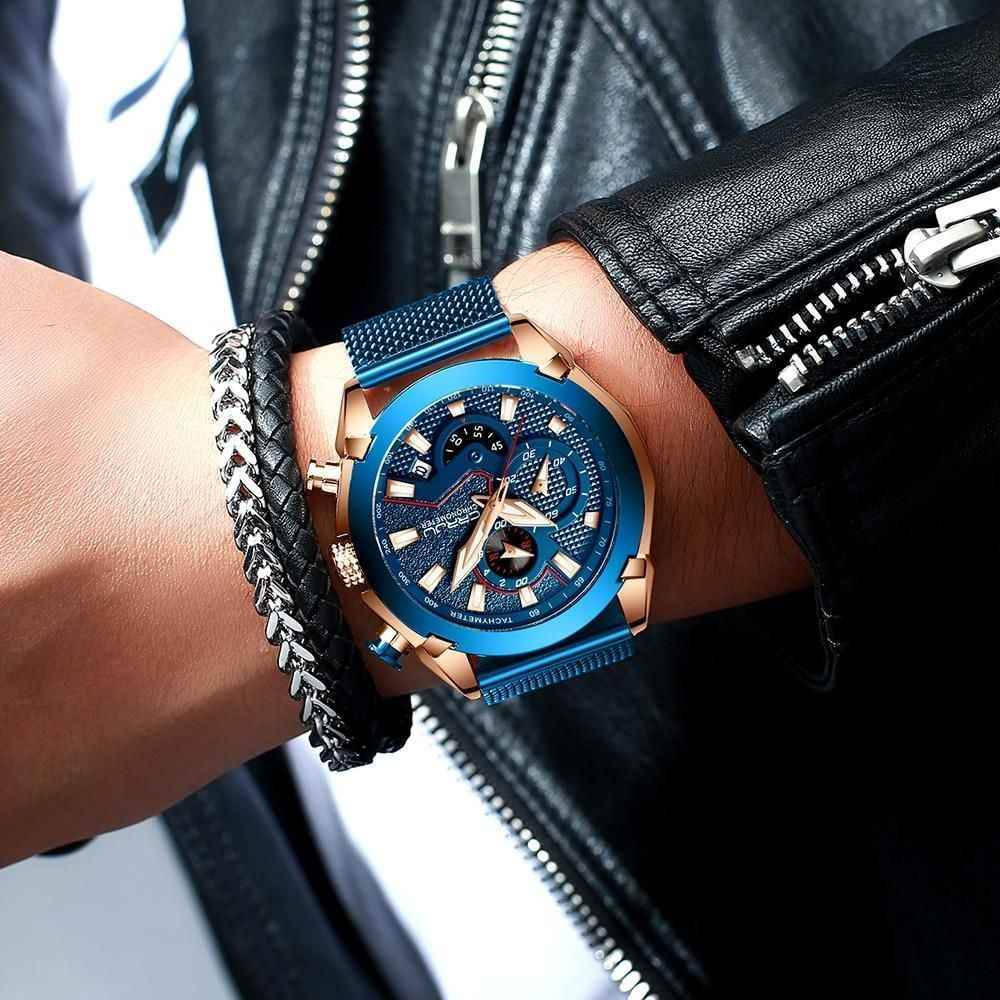 Watches Men CRRJU Luxury Army Military Watch High-Quality 316L Stainless Steel Chronograph Clock 2020 - Touchy Style