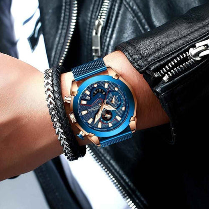 Watches Men CRRJU Luxury Army Military Watch High-Quality 316L Stainless Steel Chronograph Clock 2020 - Touchy Style