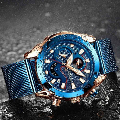 Watches Men CRRJU Luxury Army Military Watch High-Quality 316L Stainless Steel Chronograph Clock 2020 - Touchy Style