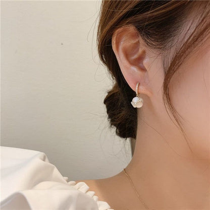 White Fashion Opals Ball Earrings Charm Jewelry XYS0210 - Touchy Style .