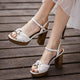 Women's Casual Shoes - Genuine Leather High Heels Sandals ZOS1251 - Touchy Style .