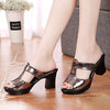 Women's Casual Shoes Leather Slip-On Patent Mixed Colors Sandals - Touchy Style .