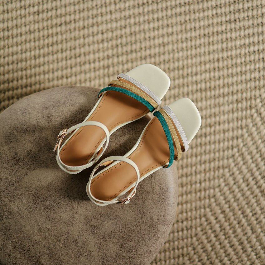 Quando Ivory Platform Heeled Sandals | La petite garçonne