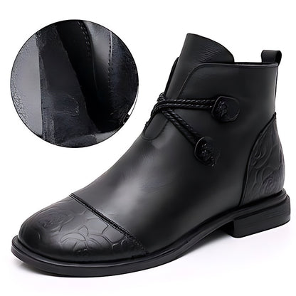 Women's Casual Shoes Soft Leather Flat Ankle Boots 0738 - Touchy Style .