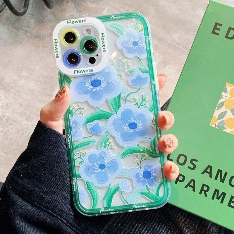 Yellow Blue Flower Cute Phone Cases For Huawei Honor 50 20 10 P30 P20 P40 P50 Mate 20 Lite Nova 5t 8 9 Pro - Touchy Style .