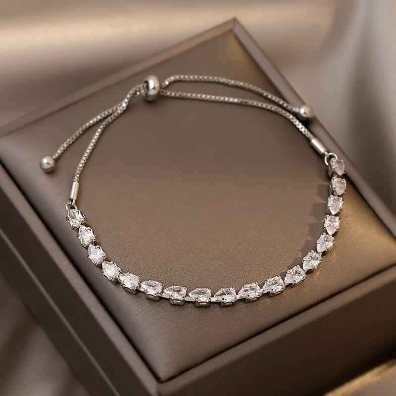 Zircon Gold Pull Adjustable Bracelet Charm Jewelry XYS0235 Simple Korean Style - Touchy Style .