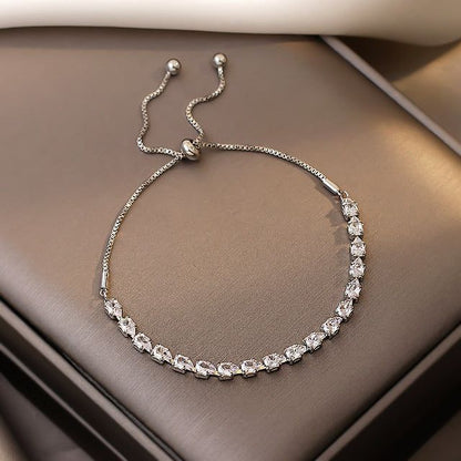 Zircon Gold Pull Adjustable Bracelet Charm Jewelry XYS0235 Simple Korean Style - Touchy Style .